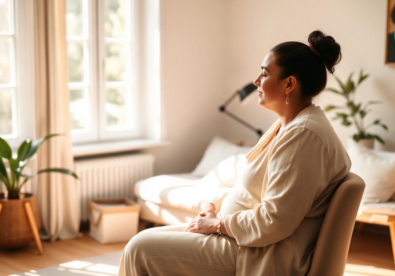 A person in conversation with a local wellness practitioner in a warm, sunlit room.